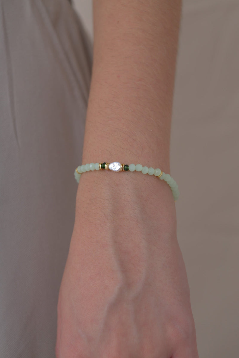 Mix de Pulseiras: Pérola Mint | Element Pearl - Verzo Acessorios -